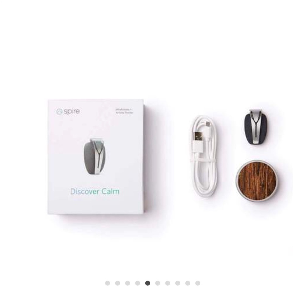 Spire monitors your breathing. Helps reduce stress